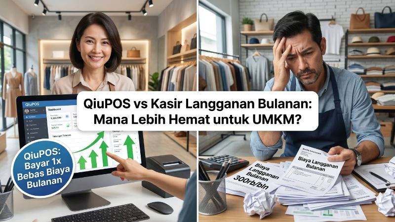 QiuPOS vs Kasir Langganan Bulanan: Mana Lebih Hemat untuk UMKM?